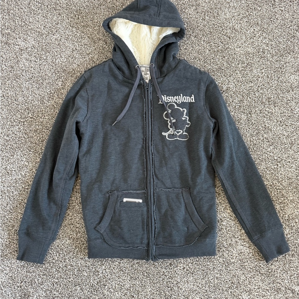 Women’s NWOT Disney Gray Hoodie Fur Lined Jacket